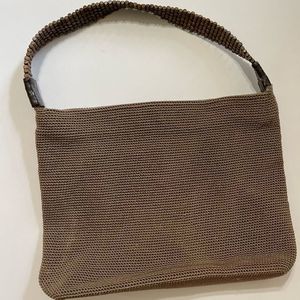 The Sak Vintage Wood Bead Handle Shoulder Bag Brown